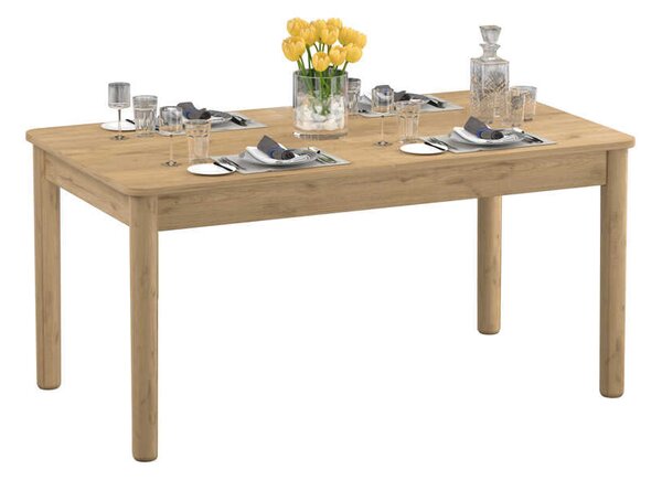 Masa Dining Extensibila Adore Bohem, Stejar, 160-200x78x90 cm