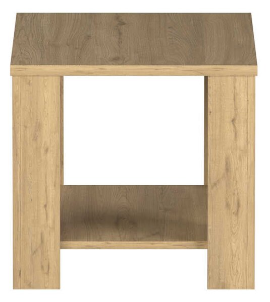Masuta Cafea Laterala Adore New Line, Maro - Natur - Stejar, 50x48x50 cm