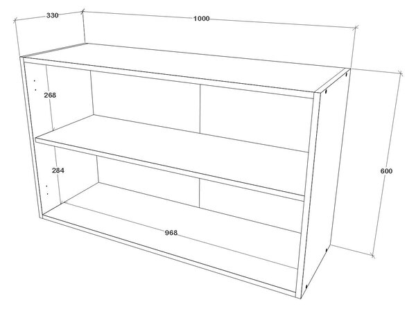 Corp haaus Oran, 2 Usi, Alb, 100 x 33 x 60 cm