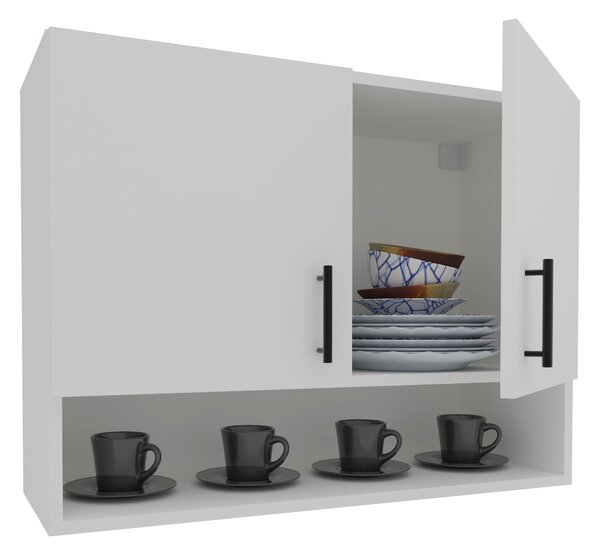 Corp haaus Berna, 2 Usi, cu spatiu, Alb, 80 x 30 x 60 cm