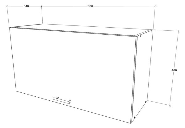 Corp haaus Mars, 1 Usa, Alb, 90 x 34 x 48 cm