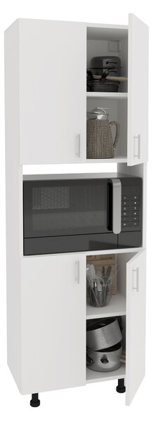 Dulap haaus Arno, 4 Usi, Alb, 56 x 30 x 161 cm