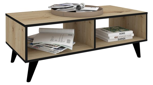 Masuta haaus Melo, Stejar Artisan/Negru, 110 x 50 x 40 cm
