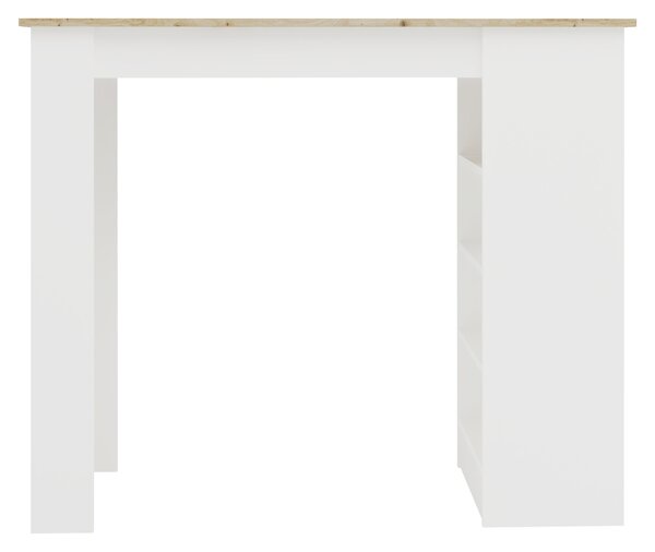 Masa haaus Vista, 4 rafturi, Alb/Stejar Artisan, 120 x 50 x 100 cm