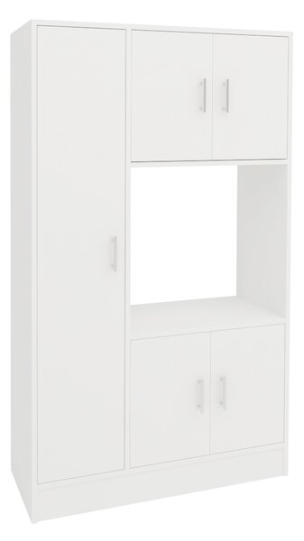 Dulap haaus Arno, 5 Usi, Alb, 90 x 32 x 150 cm