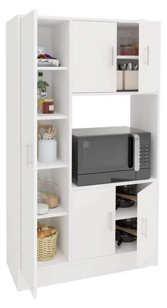 Dulap haaus Arno, 5 Usi, Alb, 90 x 32 x 150 cm