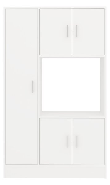 Dulap haaus Arno, 5 Usi, Alb, 90 x 32 x 150 cm