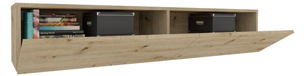 Comoda haaus Isla, 2 Usi, Stejar Artisan, 135 x 28 x 25 cm