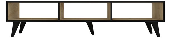 Comoda haaus V2, Stejar Artisan/Negru, 150 x 35 x 35 cm