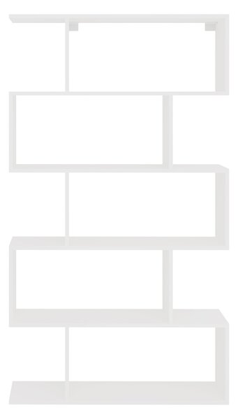 Biblioteca haaus Kimo, 5 Casete, Alb, 90 x 20 x 160 cm