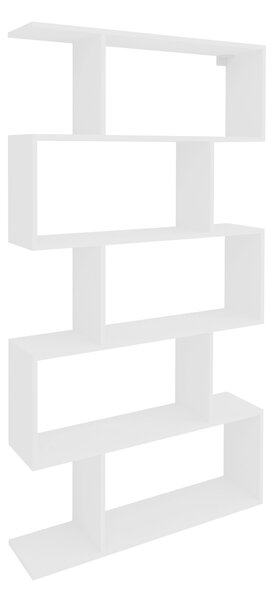 Biblioteca haaus Kimo, 5 Casete, Alb, 90 x 20 x 160 cm