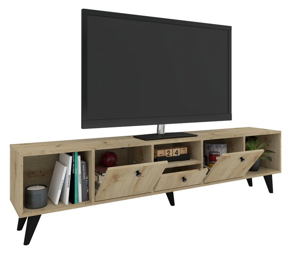 Comoda haaus Malta, 3 Usi, 3 Casete, Stejar Artisan, 180 x 30 x 45 cm