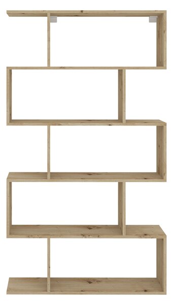 Biblioteca haaus Kimo, 5 Casete, Stejar Artisan, 90 x 20 x 160 cm