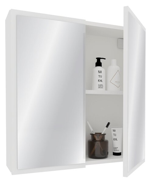 Corp haaus Teno, Suspendat, Alb, cu oglinzi, 60 x 13 x 60 cm
