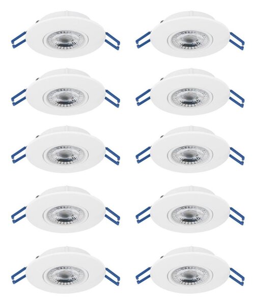 Eglo 300187 - Set 10 spoturi LED încastrate GEDREZ LED/4,9W/230V diam. 9 cm alb