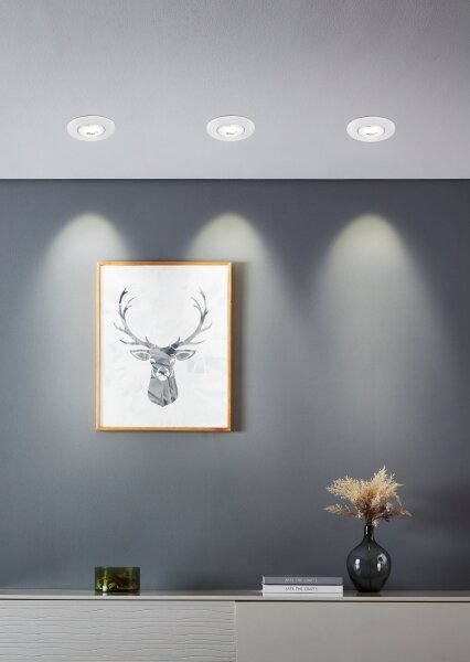 Eglo 300187 - Set 10 spoturi LED încastrate GEDREZ LED/4,9W/230V diam. 9 cm alb