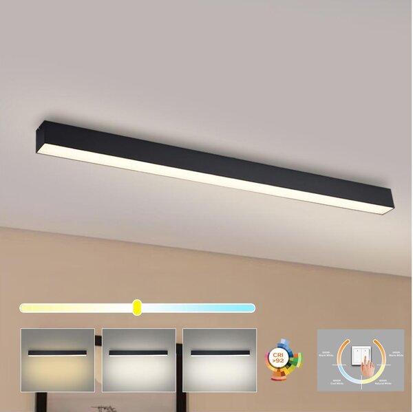 Brilagi - Plafonieră LED pentru baie SLEEKLINE LED/40W/230V, neagră, IP44