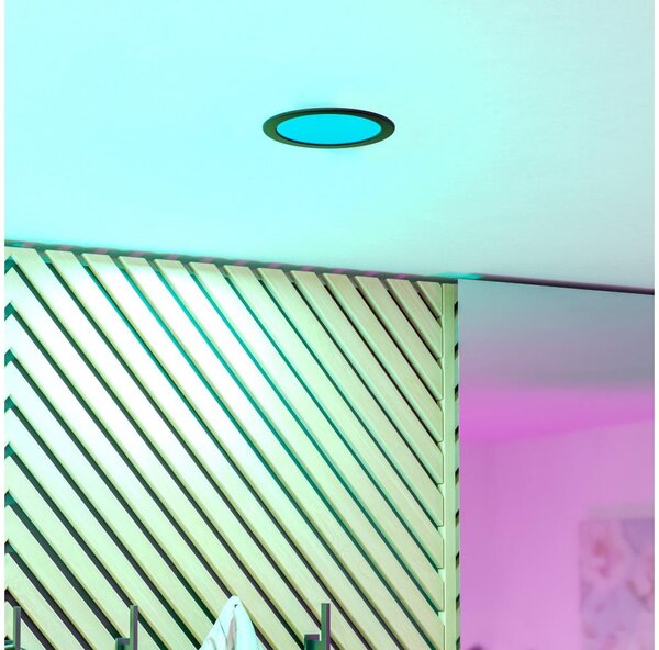 Eglo 901427-LED RGBW Plafonieră LED pentru baie FUEVA-Z LED/9,5W/230V 16,8cm IP44 negru