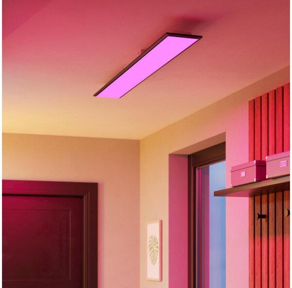 Eglo 901511-LED Plafonier aplicat MORADILLO-Z RGBW LED/28W/230V 120x15cm negru