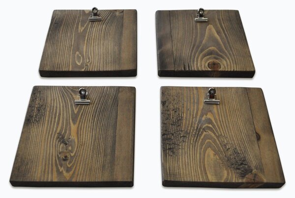 Accesoriu decorativ de perete din molid A066, Nuc, 14x14 cm