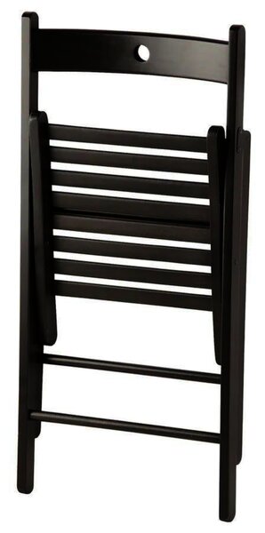 Scaun pliant lemn, Negru, 77 x 44 x 51 cm