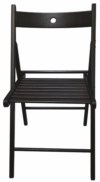 Scaun pliant lemn, Negru, 77 x 44 x 51 cm