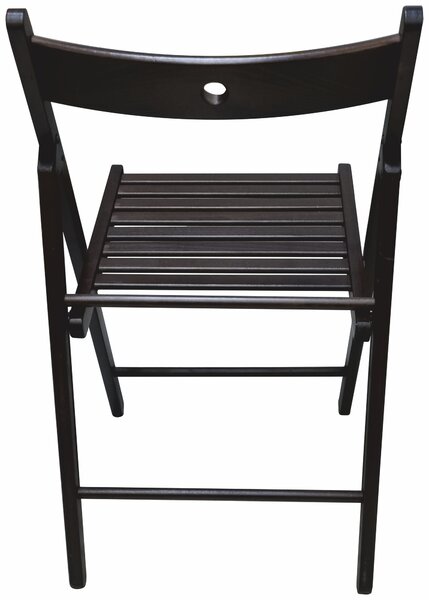 Scaun pliant lemn, Negru, 77 x 44 x 51 cm