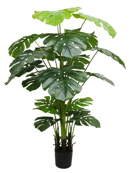 Planta artificiala, Monstera fara ghiveci, 21 frunze, D4293, 170cm, verde