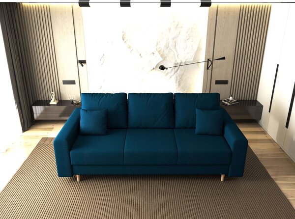 Canapea extensibilă dumonde cu ladă de depozitare Kronos Enjoy Petrol 210x100 cm