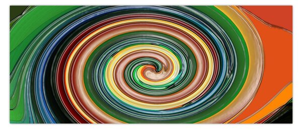 Tablou abstract - spirala colorata (120x50 cm)