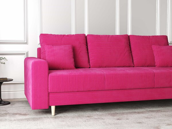 Canapea extensibilă dumonde cu ladă de depozitare Kronos Zoom Rosu 210x100 cm