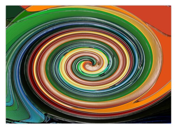 Tablou abstract - spirala colorata (70x50 cm)