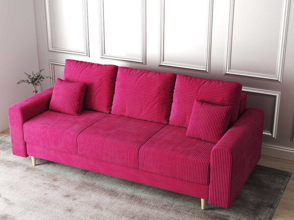 Canapea extensibilă dumonde cu ladă de depozitare Kronos Zoom Rosu 210x100 cm