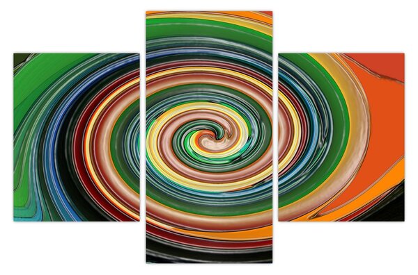 Tablou abstract - spirala colorata (90x60 cm)