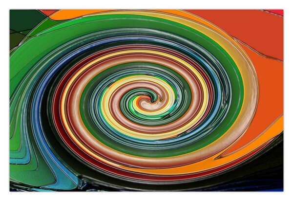 Tablou abstract - spirala colorata (90x60 cm)