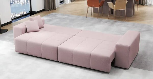 Canapea extensibilă dumonde cu ladă de depozitare Marbela Enjoy Flamingo XXL 295x100 cm