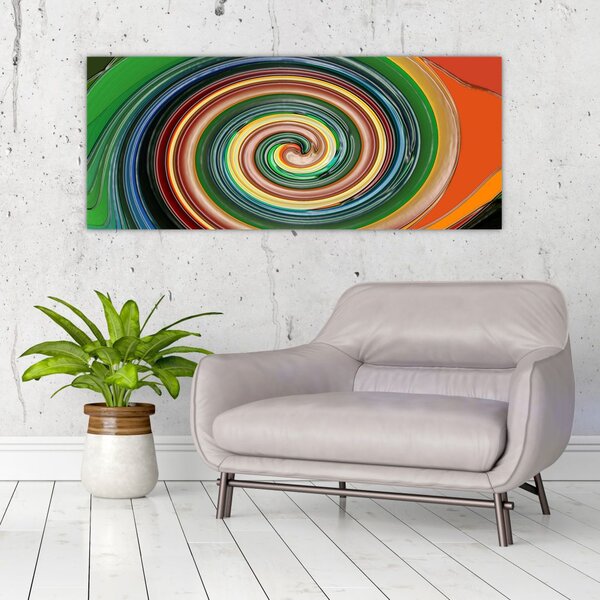 Tablou abstract - spirala colorata (120x50 cm)