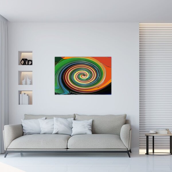 Tablou abstract - spirala colorata (90x60 cm)