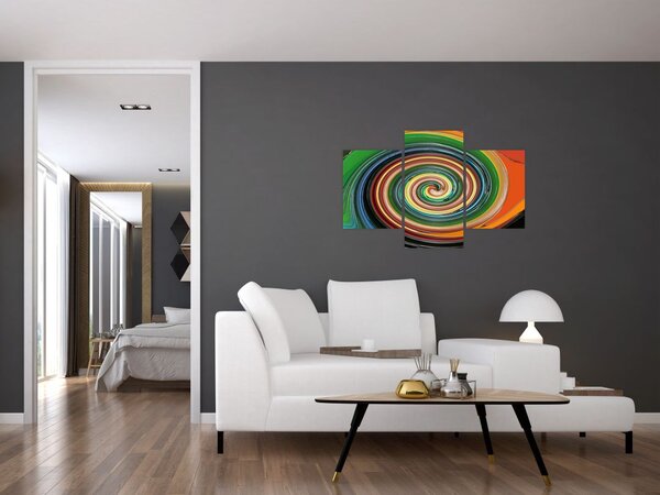 Tablou abstract - spirala colorata (90x60 cm)