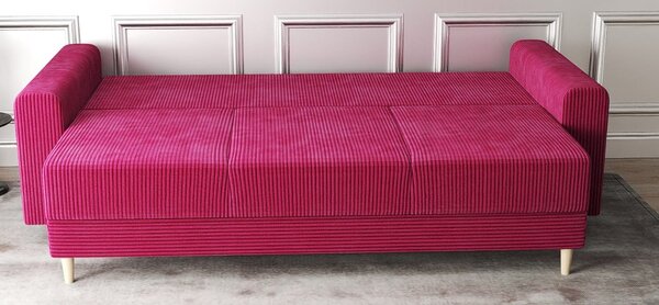 Canapea extensibilă dumonde cu ladă de depozitare Kronos Zoom Rosu 210x100 cm