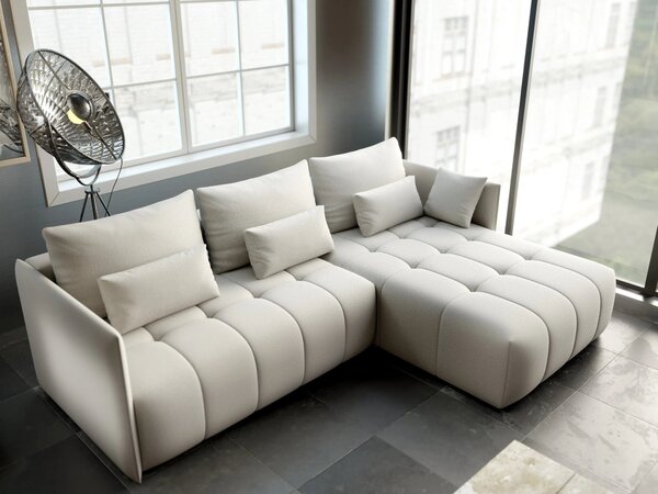 Colțar extensibil dumonde cu ladă de depozitare Malta Enjoy Beige II 235x185 cm