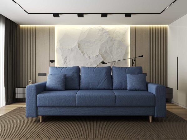 Canapea extensibilă dumonde cu ladă de depozitare Kronos Enjoy Albastru 210x100 cm