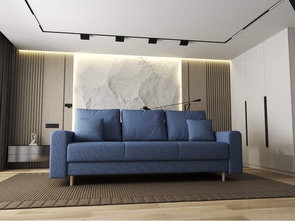 Canapea extensibilă dumonde cu ladă de depozitare Kronos Enjoy Albastru 210x100 cm