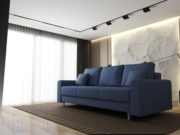 Canapea extensibilă dumonde cu ladă de depozitare Kronos Enjoy Albastru 210x100 cm