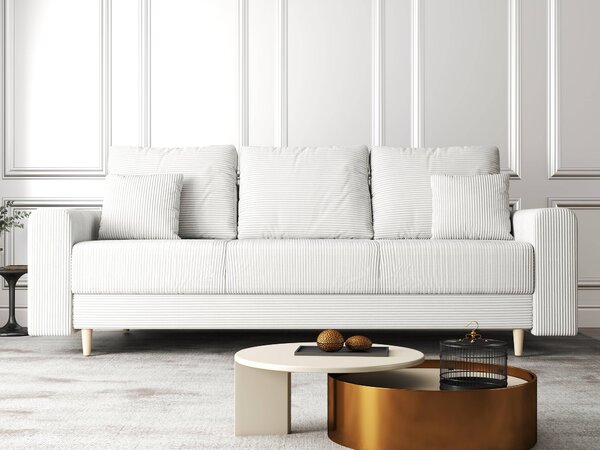 Canapea extensibilă dumonde cu ladă de depozitare Kronos Zoom Crem 210x100 cm