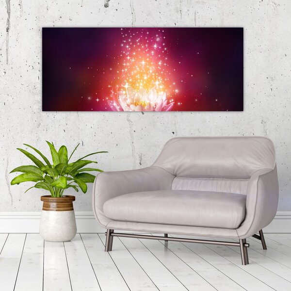 Tablou cu floare de lotus (120x50 cm)