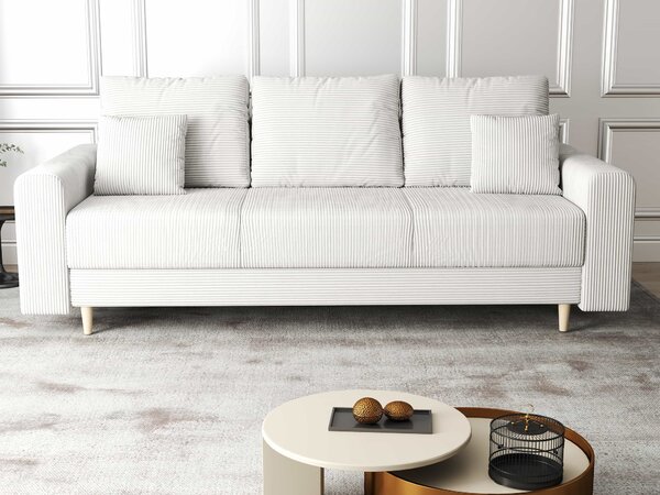 Canapea extensibilă dumonde cu ladă de depozitare Kronos Zoom Crem 210x100 cm