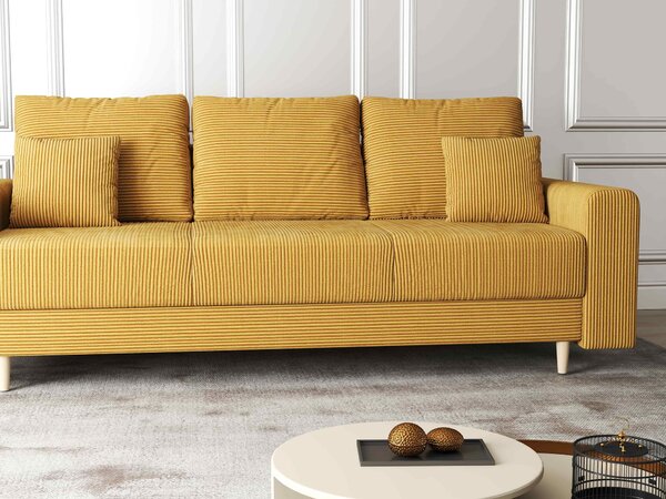 Canapea extensibilă dumonde cu ladă de depozitare Kronos Zoom Mustar 210x100 cm