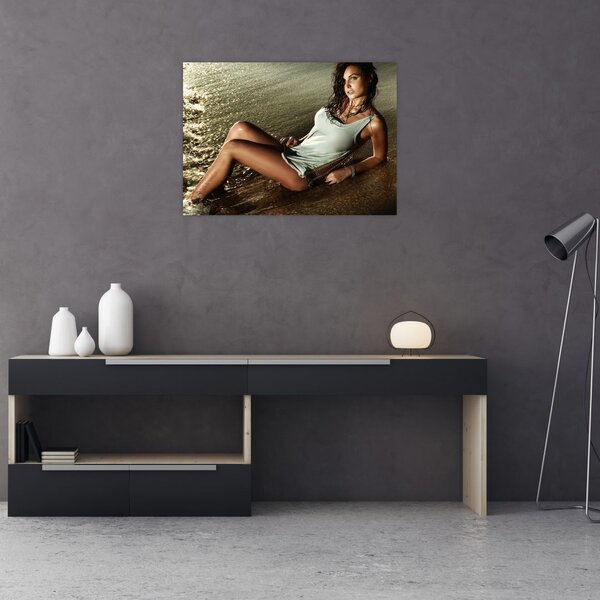 Tablou cu femeie pe plajă (70x50 cm)