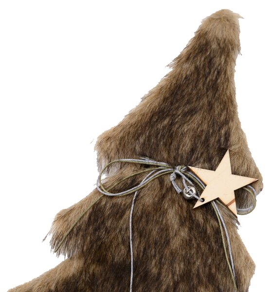 Brad decorativ cu blana LUSH 28 cm - diverse culori Barva: Gri deschis